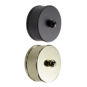 mopstick end cap in black and brass