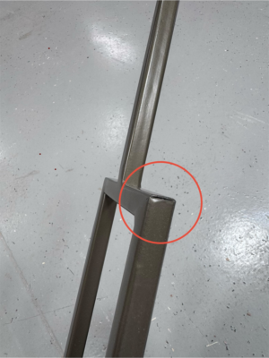 Gold metal spindle faulty
