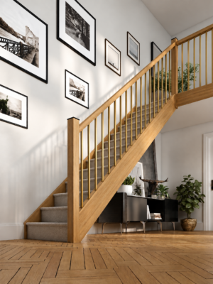Gold Square Metal Spindle Staircase Refurbishment Kit